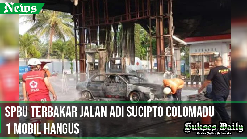 SPBU Terbakar Jalan Adi Sucipto Colomadu