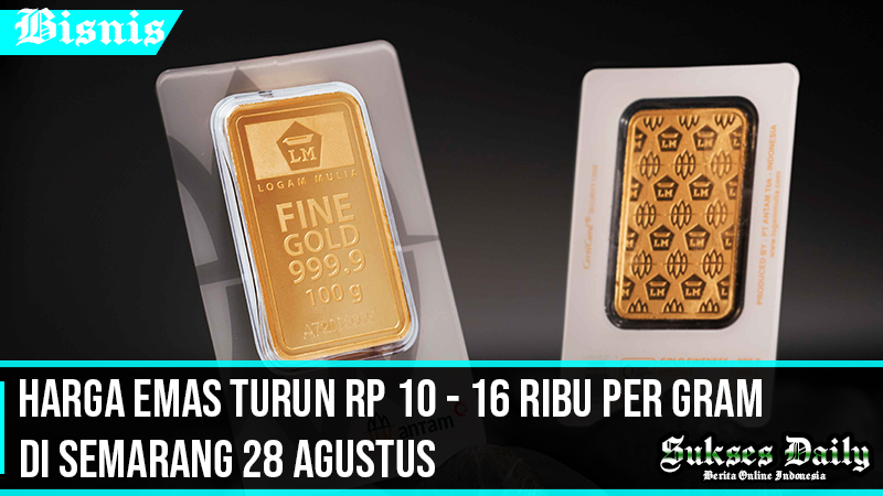 Harga Emas Turun Rp 10 - 16 Ribu Per Gram