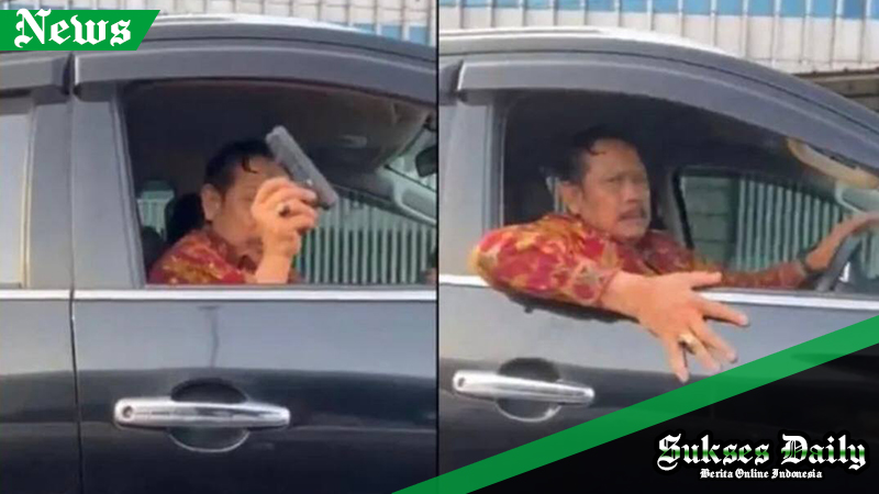 Viral Pengemudi Pajero Pamer Senjata Api